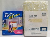 Ziploc Big Bags (Qty 5), and Homz Ironing Board Cover/Pad - New