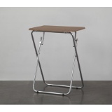 Folding Tray Table - Metal Frame, Tan Top - New