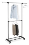 Whitmor Adjustable 2-Rod Garment Rack - ~20
