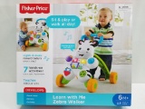 Fisher-Price Learn With Me Zebra Walker - New