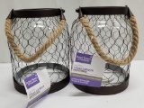 BHG Nautical Glass Lanterns (Qty 2) - New