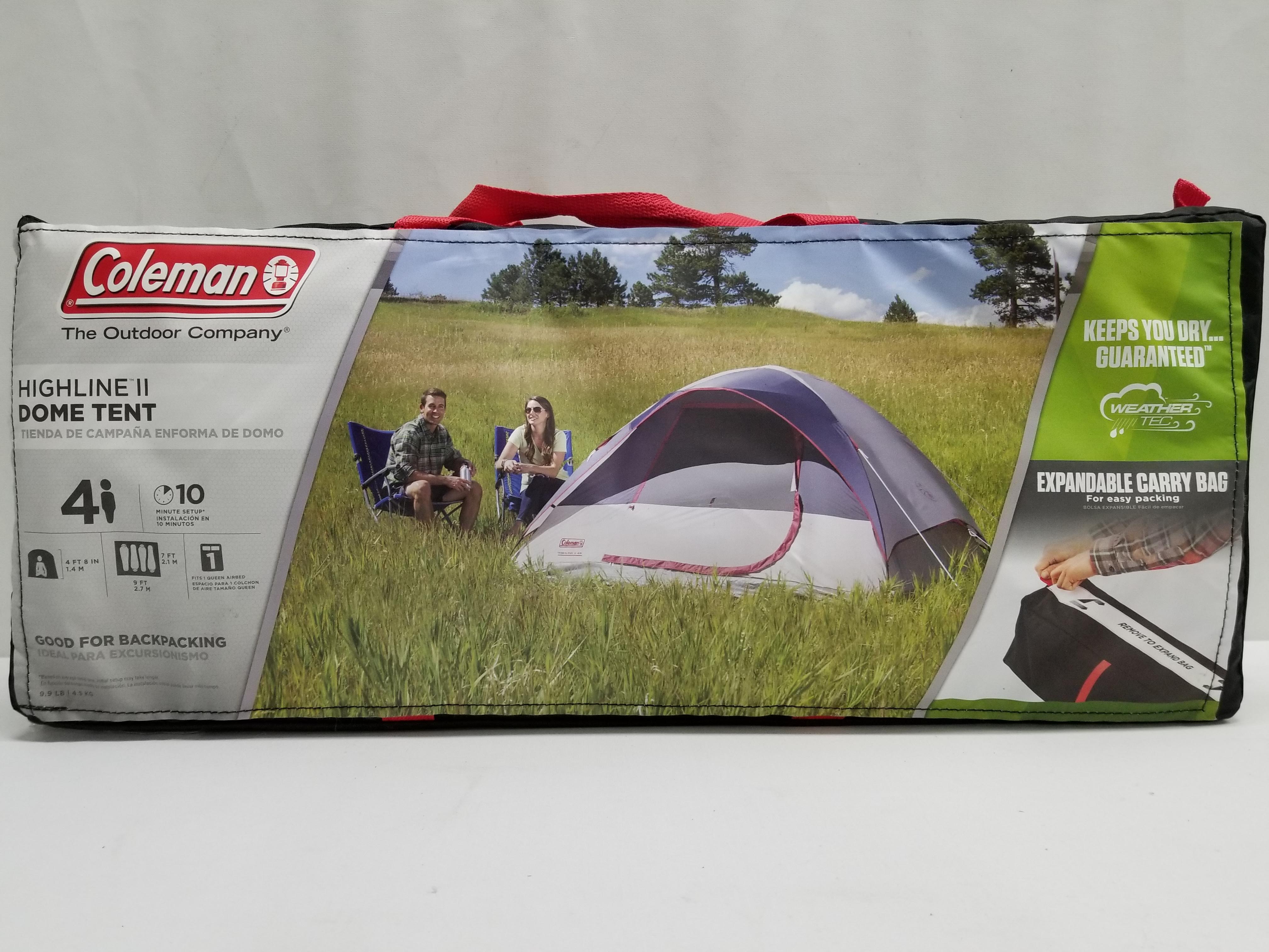 Coleman Highline II 4-Person Dome Tent - New | Proxibid