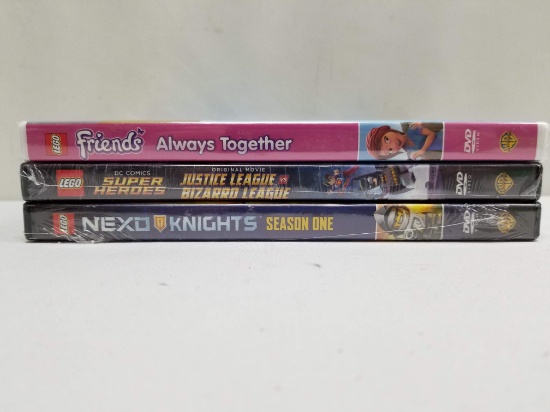 3 Lego DVDs: Friends Always Together -to- Nexo Knights Season One - New |  Online Auctions | Proxibid