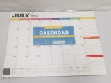 12 Month Desk/Wall Calendar - July 2018 to June 2019 - New