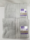BHG Thick & Plush Bath Towels (Qty 2) - 30x56in, Grey - New