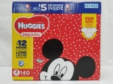 Huggies Snug & Dry Diapers - Size 2 (12-18lbs), 140ct - New