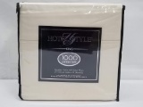 King Size Hotel Style 1000 Thread Count Sheet Set - Fresh Ivory - New