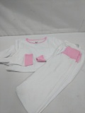 Fruit of the Loom Ladies Thermals, Size XL 14-16, White & Pink - New