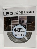 LED Rope Light 48 ft White, Indoor/Outdoor - New
