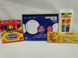 Kids Art/School Set, Washable Markers, Oil Pastels, Crayola Water Colors, Writing Tablet