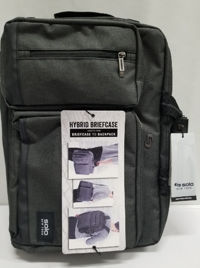 Solo New York Hybrid Briefcase/Backpack - Grey - New