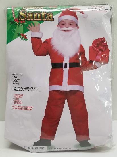 Simply Santa Kid's Costume - One-Size fits up to Size 10 - New