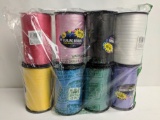 Set of 8 Curling Ribbons, 500 yrds each, White/Black/Pink/Red/Purple/Green/Blue/Yellow - New