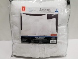 Mainstays Standard Sham Set with Decorative Pillow - White - New