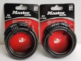 Master Lock 5ft Cables Locks (Qty 2) - New