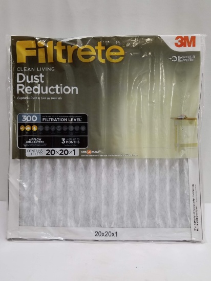 3M Filtrete Clean Living Dust Reduction Air Filters (Qty 4) - 20x20x1 - New