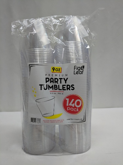 140 pk Party Tumblers, 9 oz, Delicate Premium Hard Cups - New