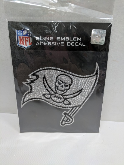 NFL Bling Emblem Adhesive Decal, Tampa Bay Buccaneers - New
