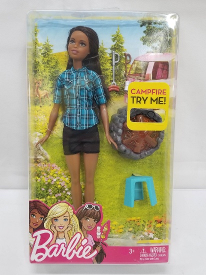 Barbie "Camping Fun" Doll & Accessories - Warehouse Damaged Box, New