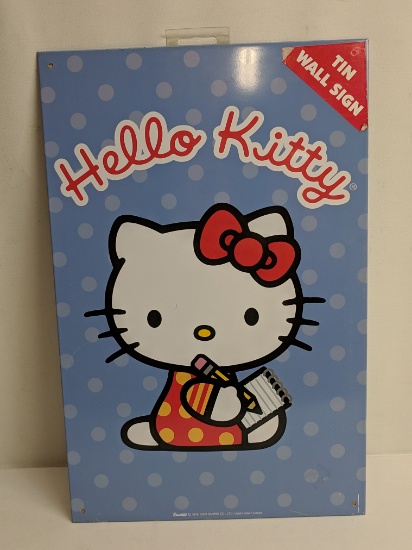 Hello Kitty Tin Wall Sign - New