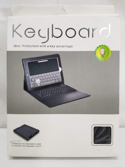 Keyboard with Slim Lined Leather Case for iPad 2 and iPad 3 - Damaged Box, New