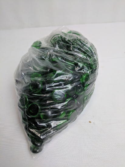 Over 5 lbs of Emerald Green Flat Glass Gems - New