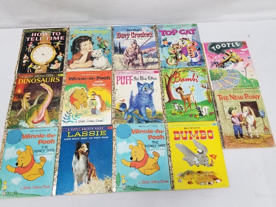 14 Vintage Little Golden Books: How To Tell Time -to- The New Pony