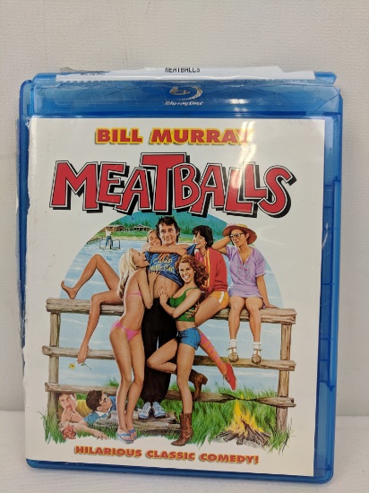 Meatballs Blu-Ray, Rated PG, Case Broken, New Disc