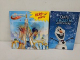 2 Kids Books, DC Super Hero Girls & Olaf's Frozen Adventure