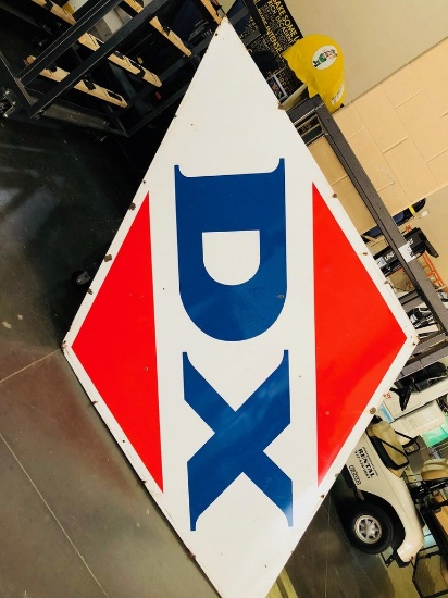 1962 Porcelain DX Sign, Original