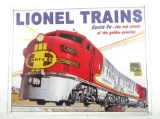 Lionel Train Santa Fe Metal Sign - Reproduction