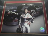 Framed Dale Earnhardt Sr Piece of Right Front Racing Tire from Daytona 500, 2001