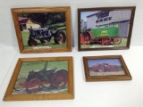 4 Wooden Tractor Picture Frames