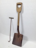 Antique Hook and Antique Shovel