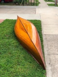 Hand made Wooden Canoe