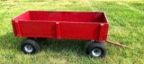Garden Wagon Wood with Pull Handle