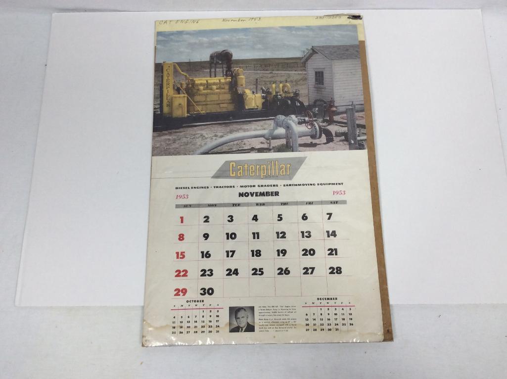 Caterpillar Calendars - June 1953 - November 1953 | Proxibid