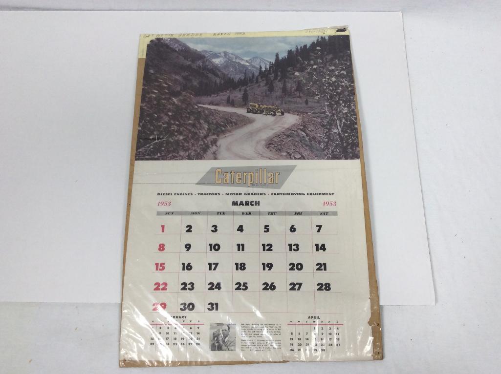 Caterpillar Calendars - March 1953 - April 1953 | Proxibid
