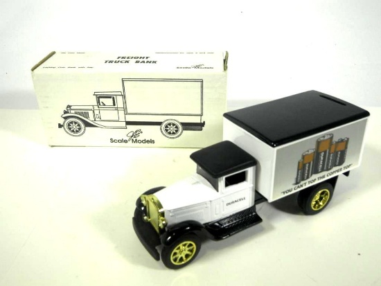 Joseph L Ertl "American Classic" Duracell Freight Truck Coin Bank w/Key & Box