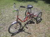 Columbia Vintage Tricycle w/Basket (Orange)