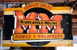 Minneapolis Moline Dealership Sign Double Sided