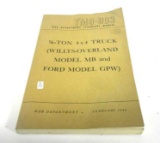 War Department Technical Manual (Feb 1944) TM9-803 Willys-Overland MB & Ford Model GPW