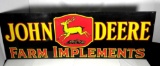 John Deere Farm Implements Metal Sign Dealer 24x72