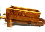 Antique Wooden Wheelbarrow