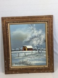 Winter Barn Print