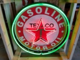 Texaco Tin Neon Sign