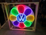 Volkswagen Flower Tin Neon Sign