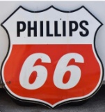 1959 Phillips 66  Porcelain Shield Sign