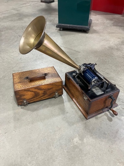 Thomas A Edison  Cylinder Record Player