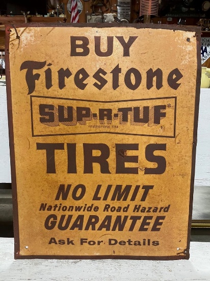 Firestone Tin Sign